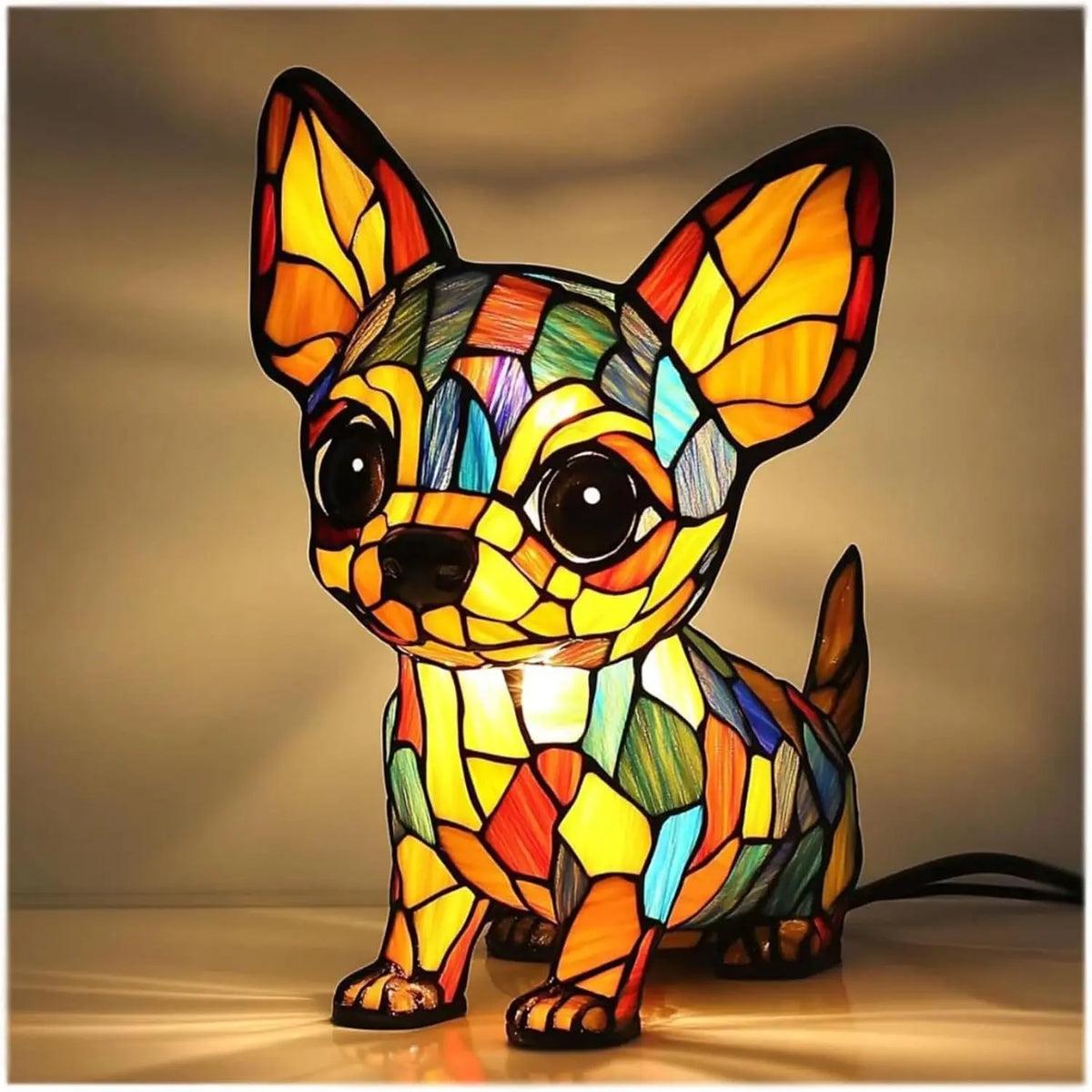 Lampe de table décorative chien avec douille E14