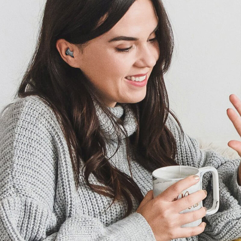 Écouteurs compacts Bluetooth 5.3 avec boîtier de recharge