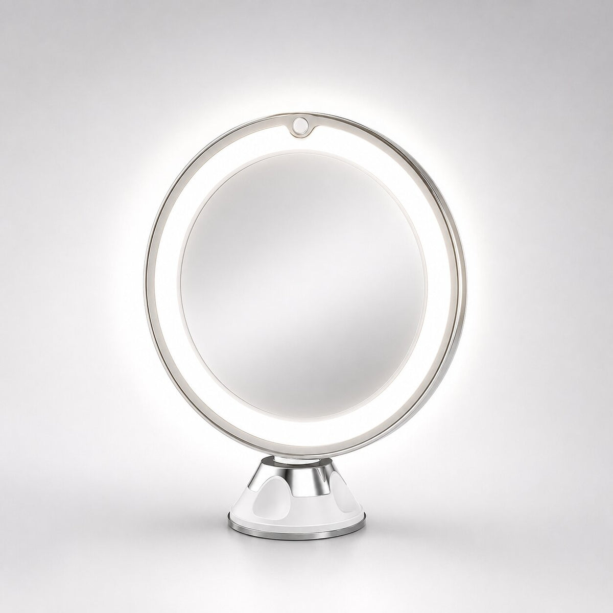 Miroir LED grossissant 10x orientable avec ventouse