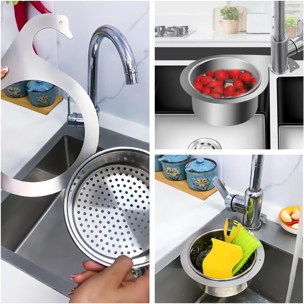 Panier filtrant amovible pour évier