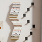 Support mural invisible pour livres en fer peint