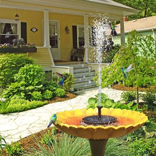 Fontaine solaire flottante 1,6 W avec 6 embouts