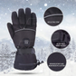 Gants chauffants unisexes noirs