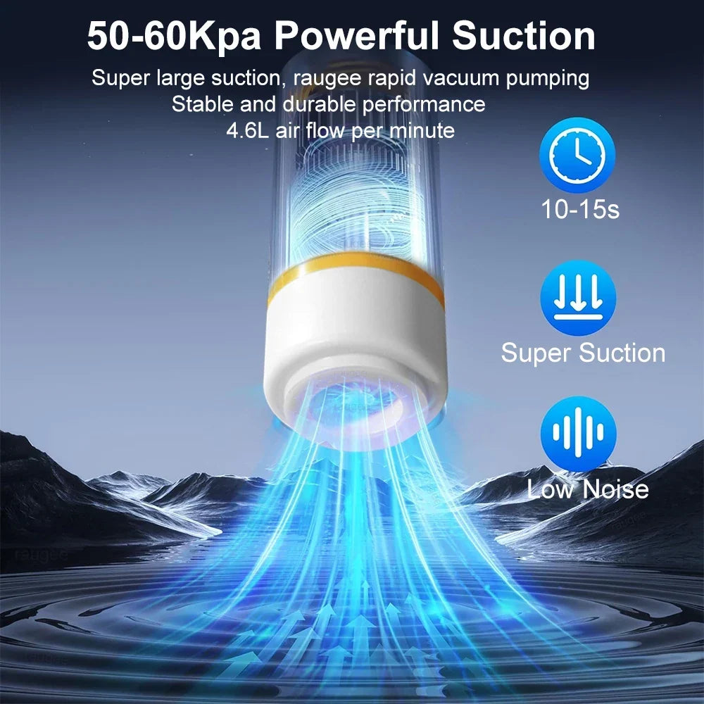 Pompe électrique rechargeable avec sacs de conservation sous vide