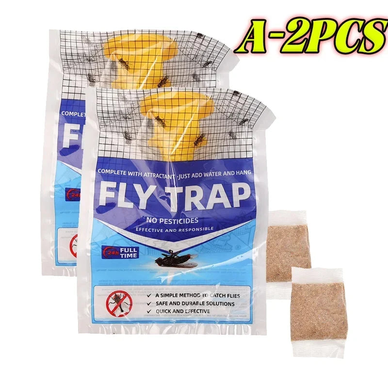 Piège à mouches suspendu avec appât soluble pour extérieur