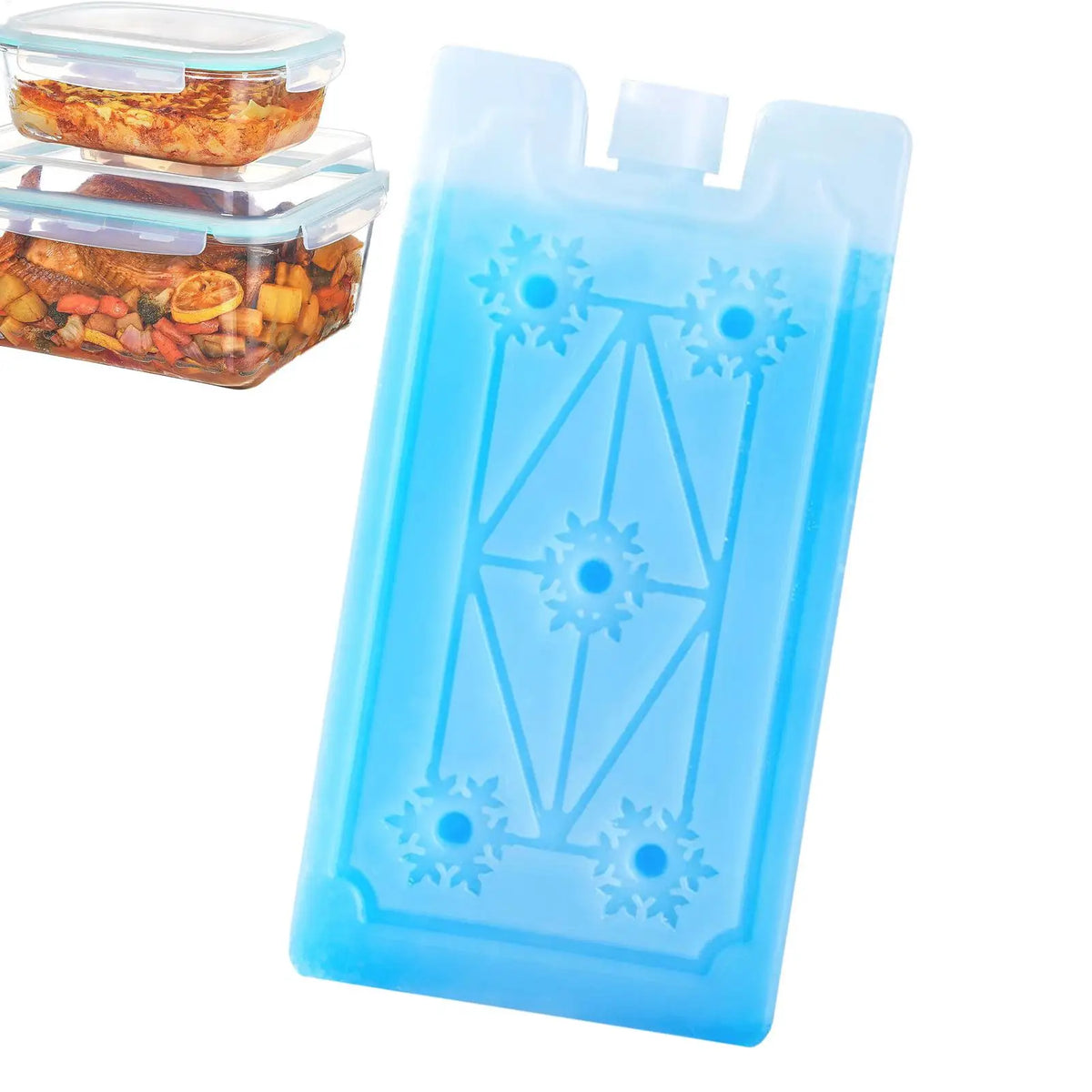 Bloc réfrigérant rectangulaire réutilisable pour glacière