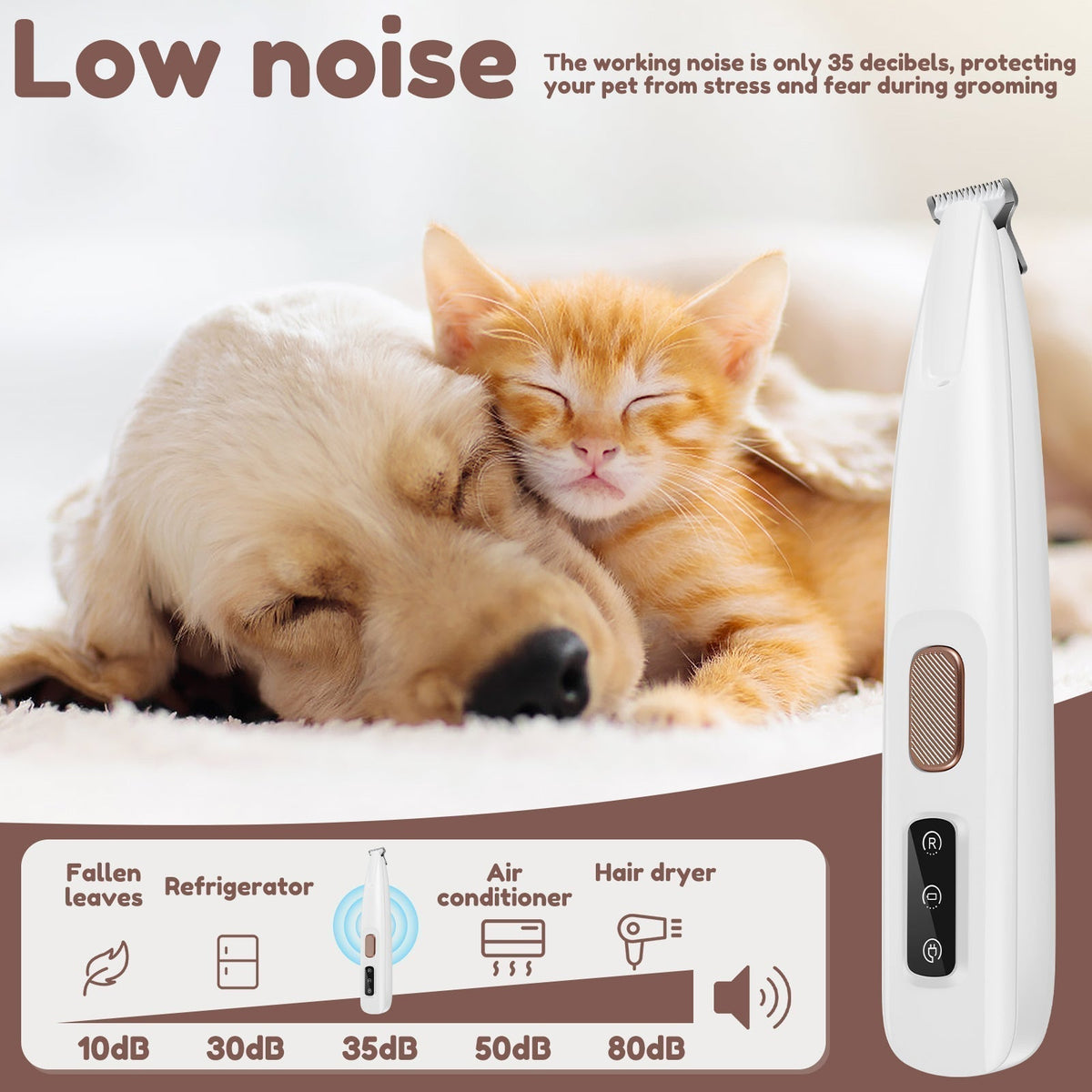Tondeuse pour animaux avec éclairage LED, 5 W