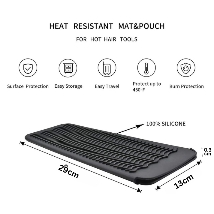 Pochette de protection en silicone pour outils de coiffure