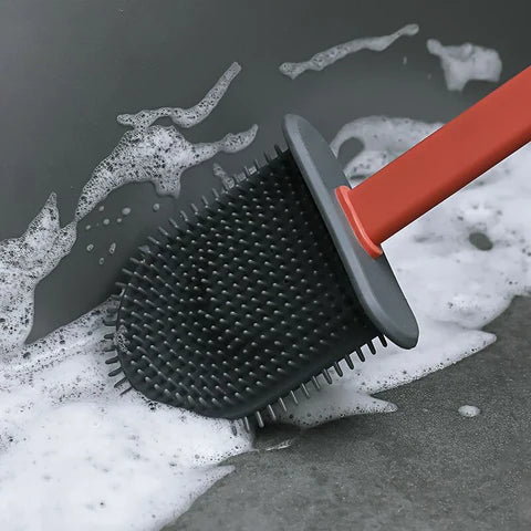 Brosse WC en silicone à poils flexibles