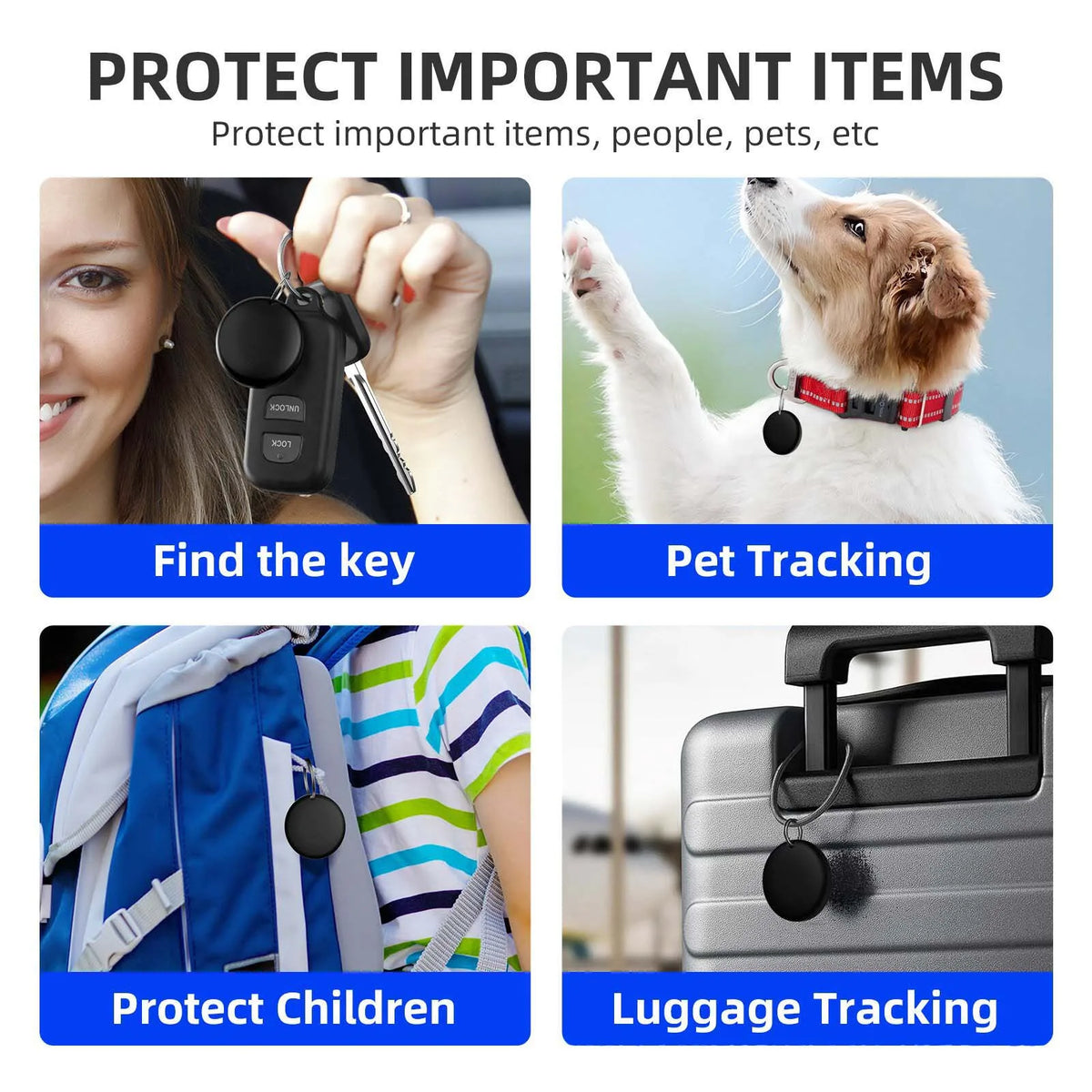 Collier pour chat avec traceur compatible réseau Android