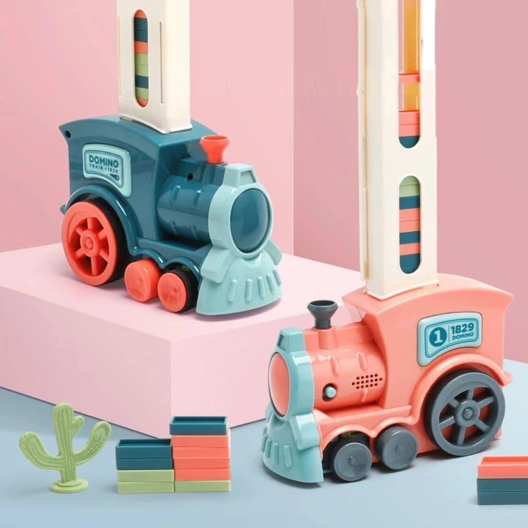 Train poseur de dominos avec 60 pièces
