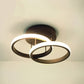 Plafonnier LED à trois anneaux et trois teintes lumineuses