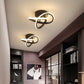 Plafonnier LED à trois anneaux et trois teintes lumineuses