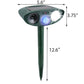 Répulsif solaire de jardin à fréquence réglable