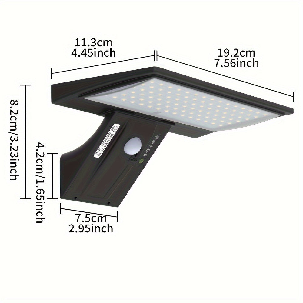 Applique solaire à 120 LED avec détecteur PIR et télécommande IP65
