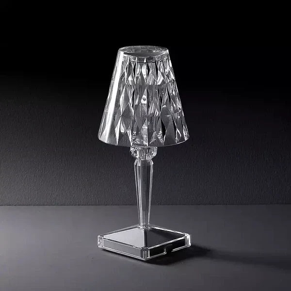 Lampe de table à facettes en acrylique rechargeable USB