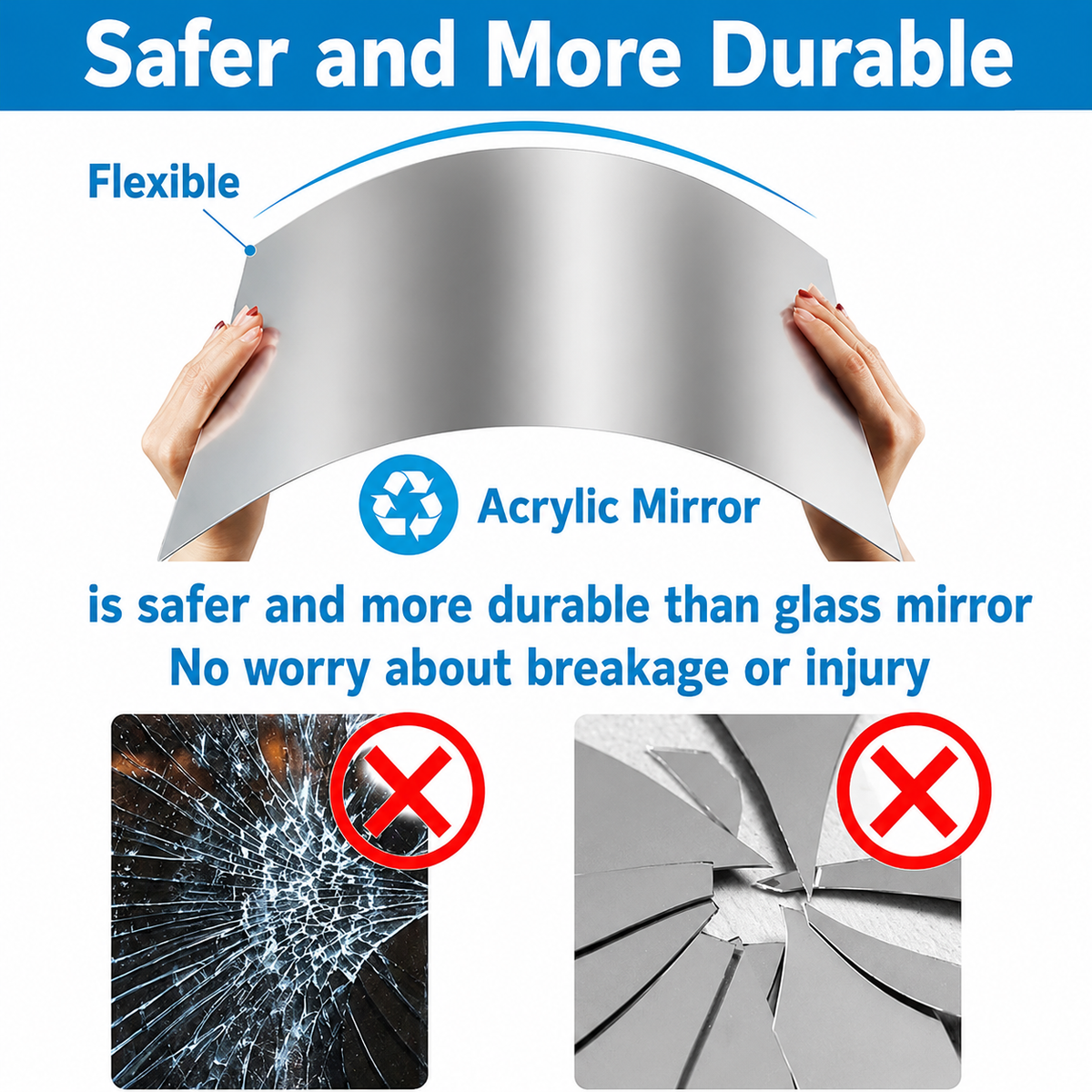Film miroir adhésif en PET à découper