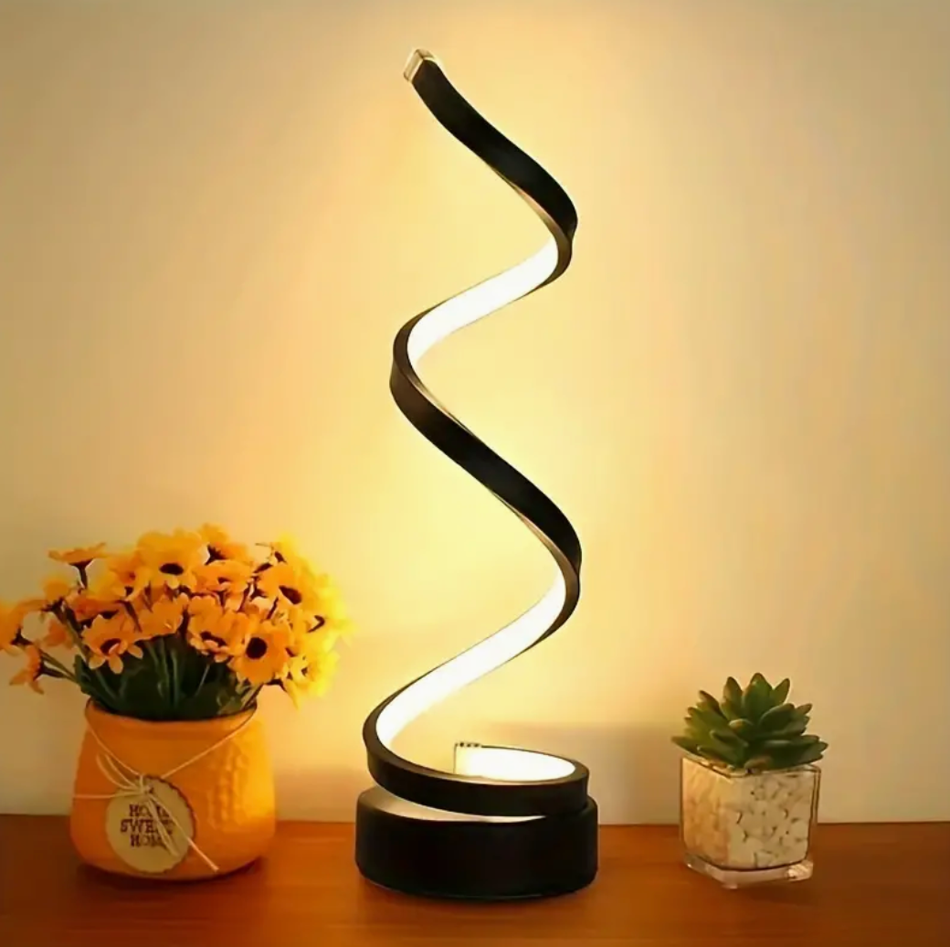 Lampe de table LED en spirale à 3 niveaux de luminosité