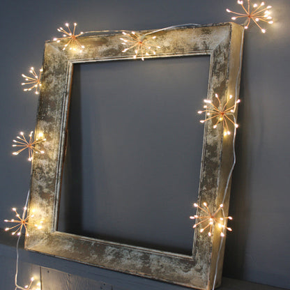 Guirlande LED à bouquets étoilés, lumière blanche chaude