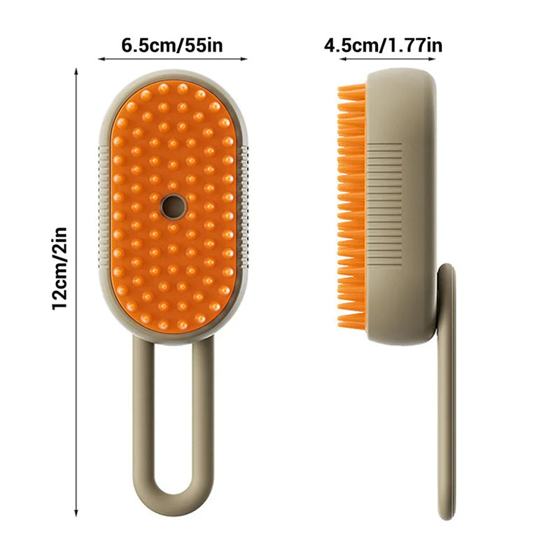 Brosse de toilettage 3 en 1 avec brumisation