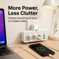 Multiprise 3 prises avec 2 ports USB et USB-C, puissance 2500 W