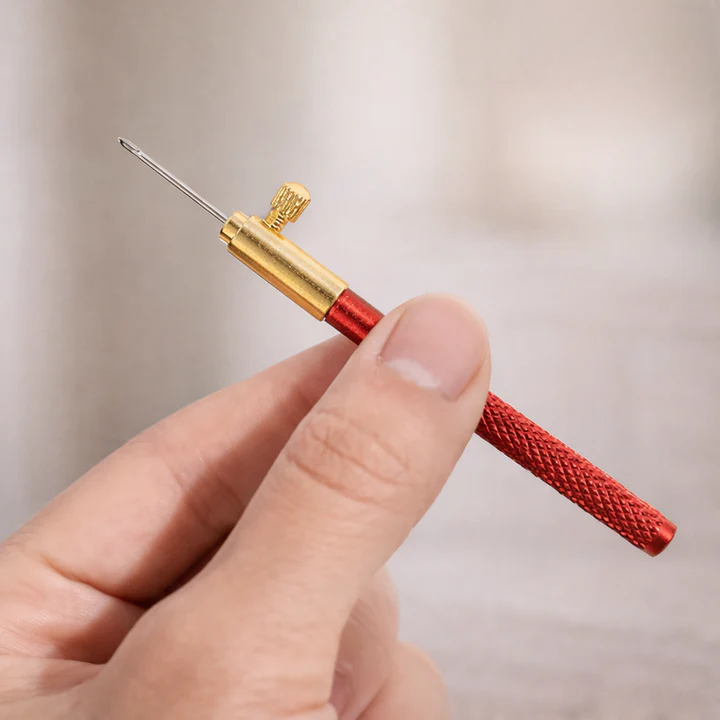 Crochet de broderie avec 3 aiguilles interchangeables