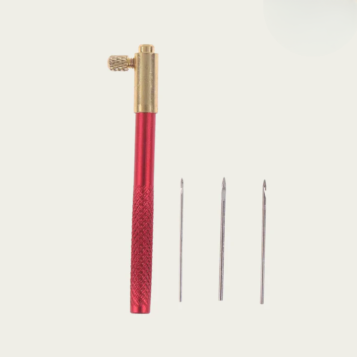 Crochet de broderie avec 3 aiguilles interchangeables