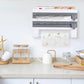 Organiseur mural de cuisine pour rouleaux et films