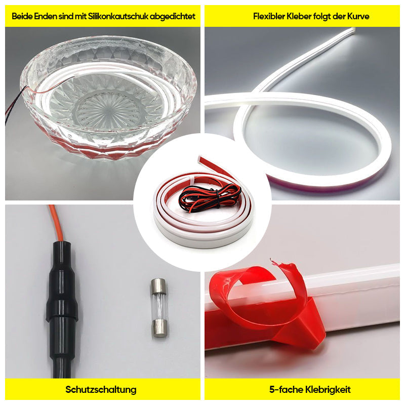 Bande lumineuse LED souple pour voiture 12 V