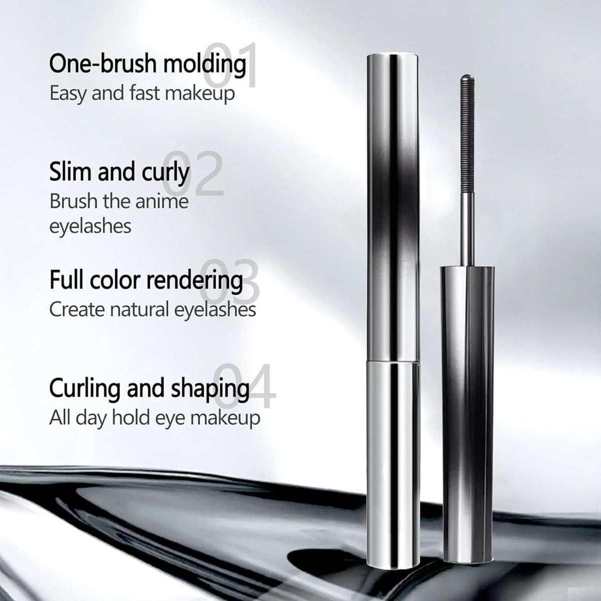 Mascara avec applicateur métallique