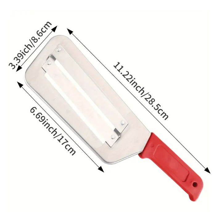 Lot de 2 couteaux à double lame en acier inoxydable