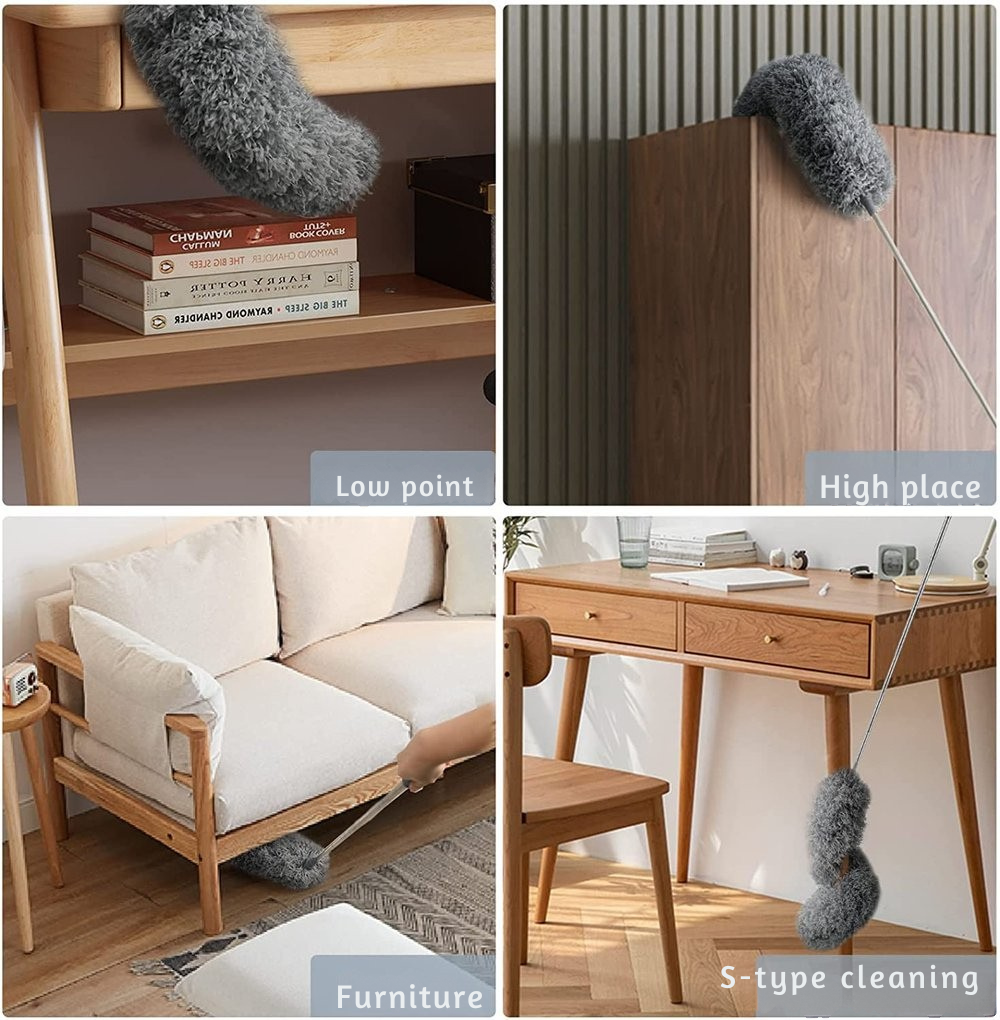 Plumeau télescopique microfibre longue portée