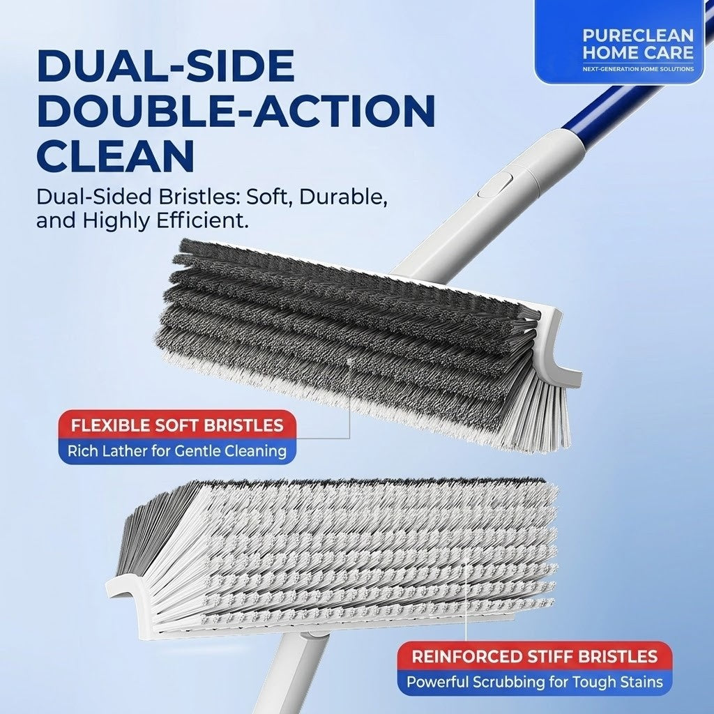 Brosse d'angle rotative à manche long
