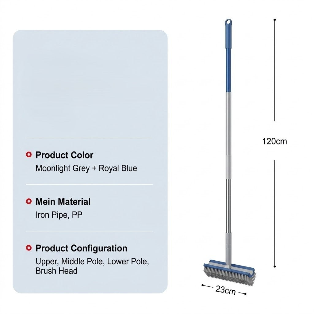 Brosse d'angle rotative à manche long