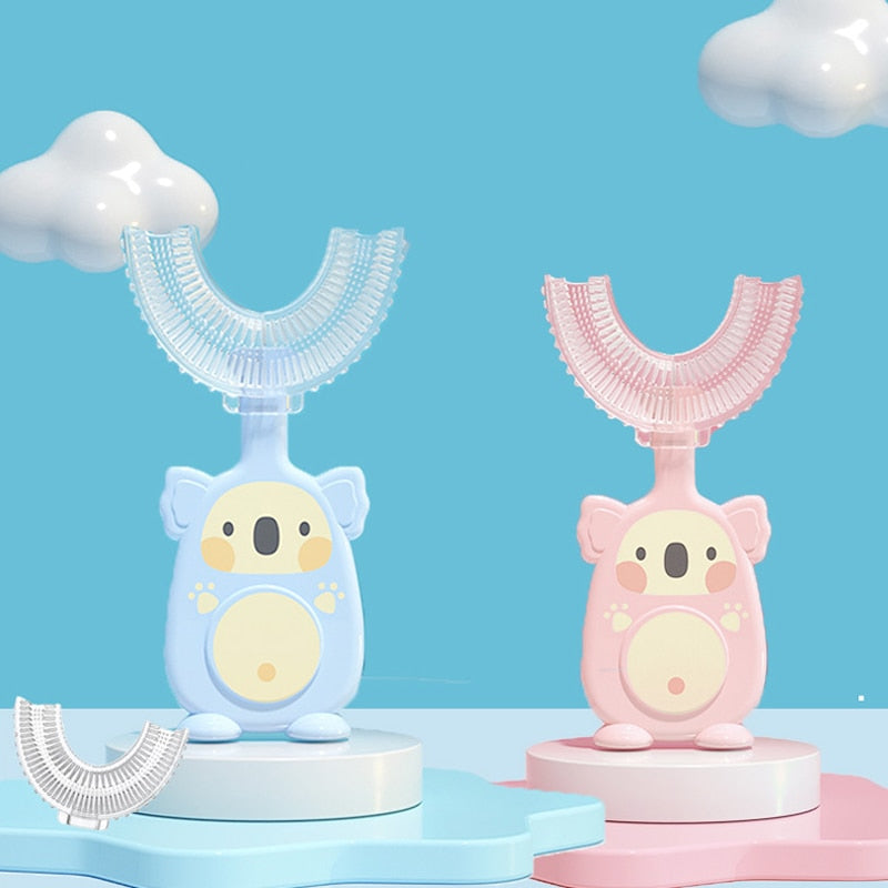 Brosse à dents en U pour enfants avec motif animal