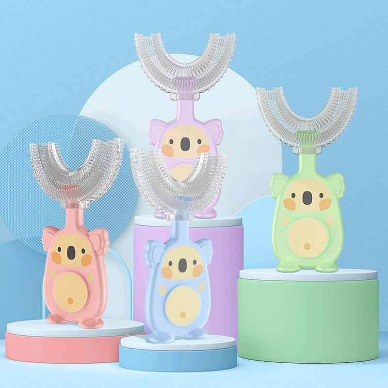 Brosse à dents en U pour enfants avec motif animal