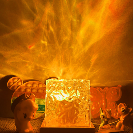 Lampe cristal à effet aurore boréale