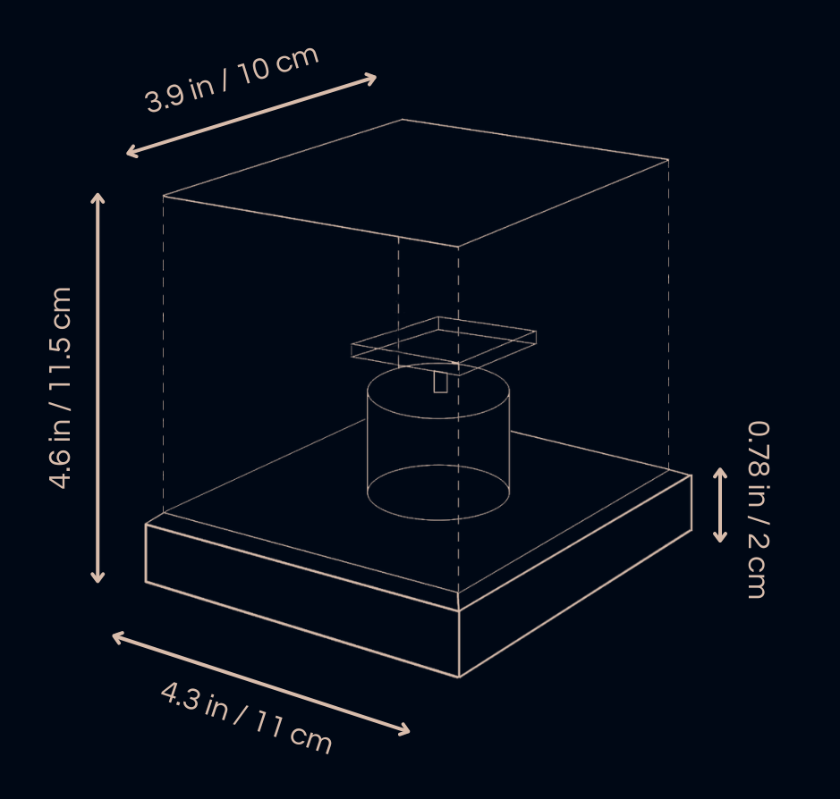 Lampe cristal à effet aurore boréale