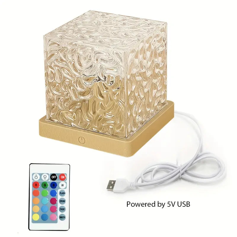 Lampe cristal à effet aurore boréale