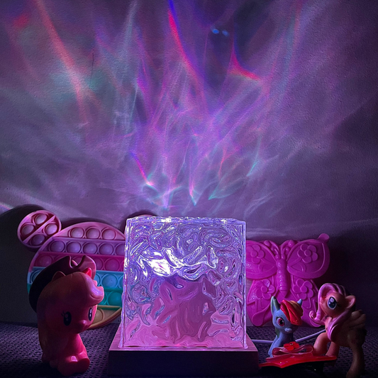 Lampe cristal à effet aurore boréale
