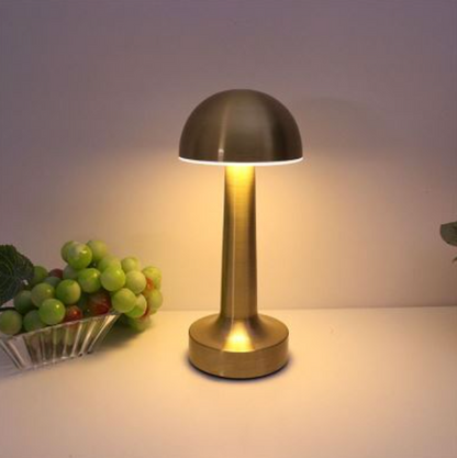 Lampe champignon en métal rechargeable à commande tactile