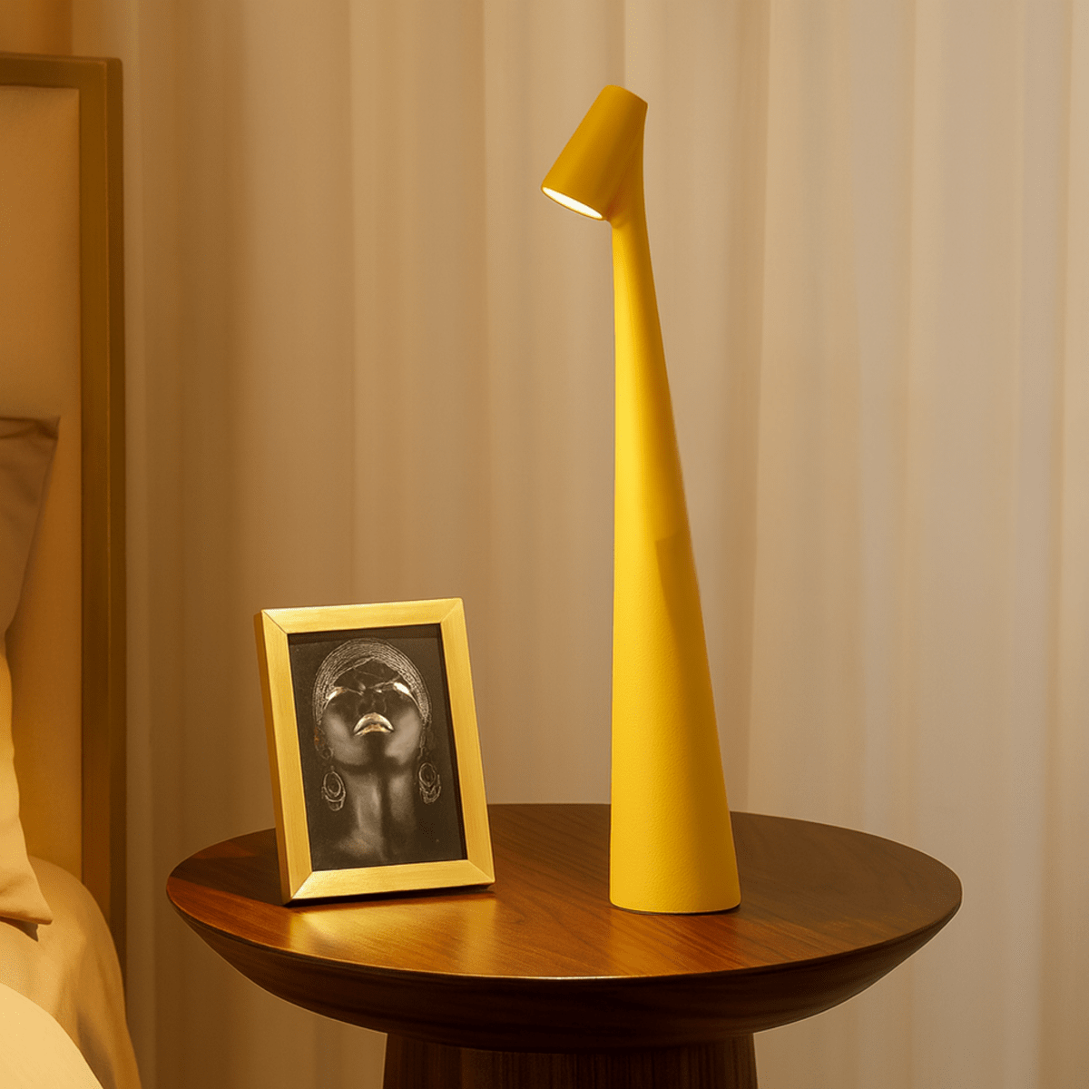 Lampe de table LED sans fil à variateur et recharge USB-C