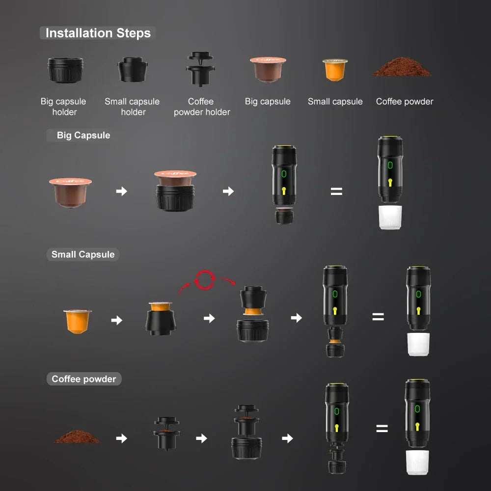 Cafetière électrique portable sans fil