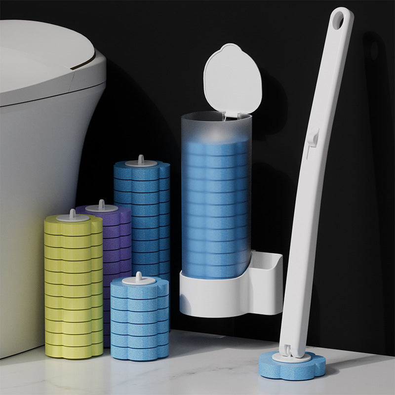 Brosse WC jetable à têtes hygiéniques
