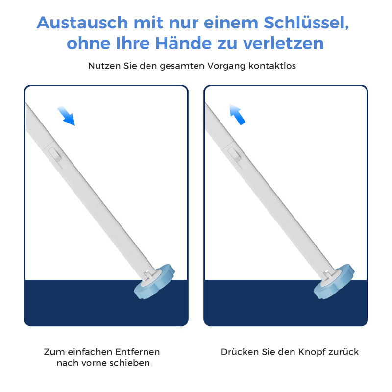 Brosse WC jetable à têtes hygiéniques