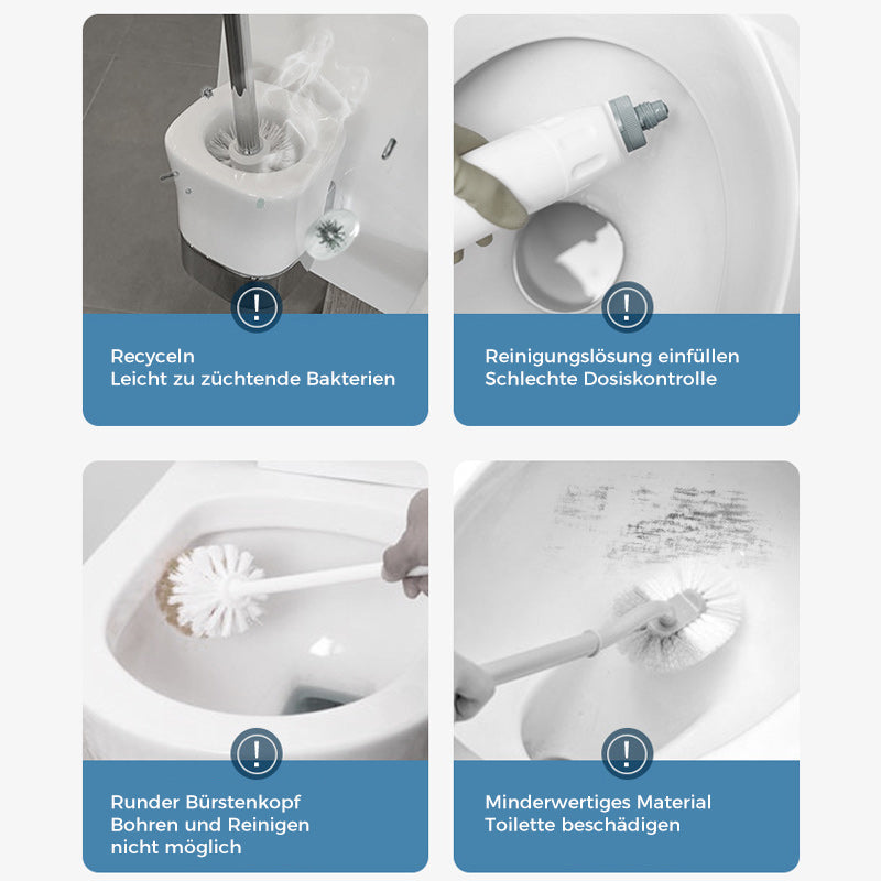 Brosse WC jetable à têtes hygiéniques