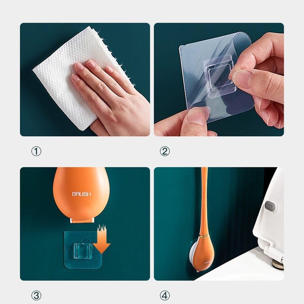 Brosse WC murale à tête amovible