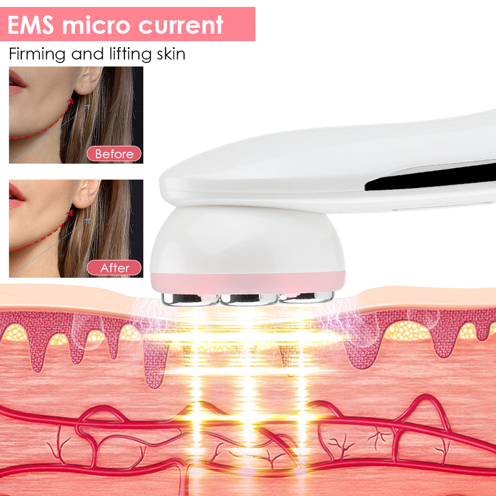 Appareil de massage facial EMS avec éclairage coloré