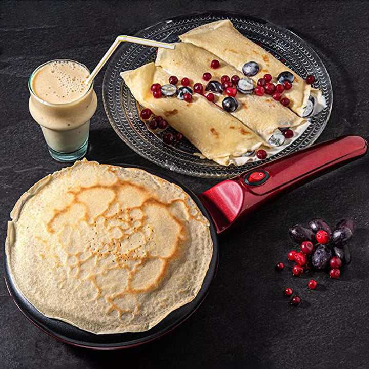 Crêpière électrique portable à surface antiadhésive