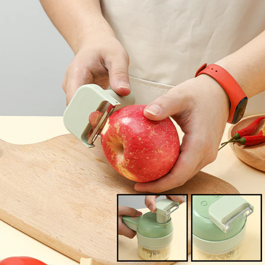Coupe-légumes électrique sans fil avec accessoire brosse